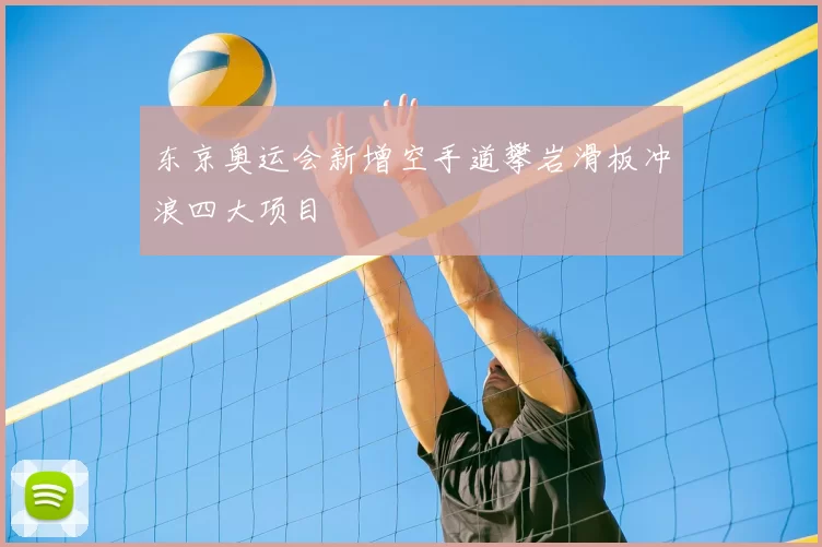 东京奥运会新增空手道攀岩滑板冲浪四大项目